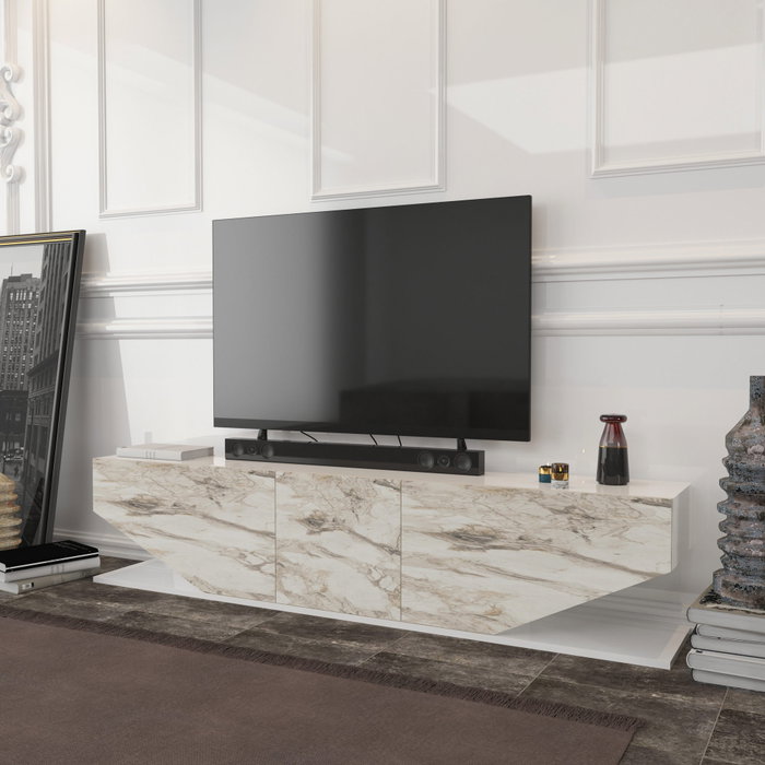 Hanah Home Soporte para TV Blanco Mármol Hanah Home Soporte para TV Blanco Mármol